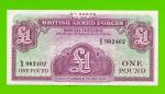 Великобритания, Англия, Британская Армия (ваучер) - 1 фунт - 1962 (K/2) - aUNC!!!