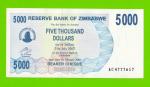 Зимбабве - 5000 долларов - 2007 (AC)