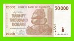 Зимбабве - 20000 долларов - 2008 (AA)