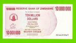 Зимбабве - 10000000 / 10 миллионов долларов - 2008 (AE)