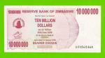 Зимбабве - 10000000 / 10 миллионов долларов - 2008 (AU)