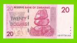 Зимбабве - 20 долларов - 2007 (AB)