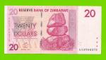 Зимбабве - 20 долларов - 2007 (AA)