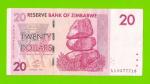 Зимбабве - 20 долларов - 2007 (AA)