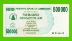 Зимбабве - 500000 долларов - 2007 (AB)