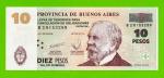Аргентина, Патакон (Буэнос-Айрес) - 10 песо - 2001 (B) - UNC!!!