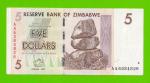 Зимбабве - 5 долларов - 2007 (AA)