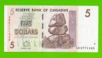 Зимбабве - 5 долларов - 2007 (AB)
