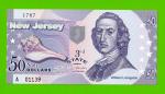 США - 50 долларов штата Нью-Джерси - 2014 (сувенирные, пластик) - UNC!!!