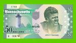 США - 50 долларов штата Массачусетс - 2014 (сувенирные, пластик) - UNC!!!