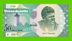 США - 50 долларов штата Массачусетс - 2014 (сувенирные, пластик) - UNC!!!