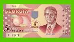 США - 50 долларов штата Джорджия - 2014 (сувенирные, пластик) - UNC!!!