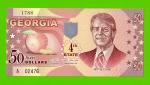 США - 50 долларов штата Джорджия - 2014 (сувенирные, пластик) - UNC!!!