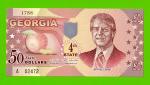США - 50 долларов штата Джорджия - 2014 (сувенирные, пластик) - UNC!!!