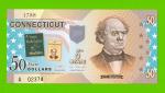 США - 50 долларов штата Коннектикут - 2014 (сувенирные, пластик) - UNC!!!
