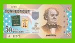 США - 50 долларов штата Коннектикут - 2014 (сувенирные, пластик) - UNC!!!