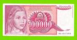 Югославия - 100000 динаров - 1989 (BA)