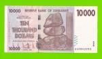Зимбабве - 10000 долларов - 2008 (AA)