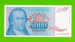 Югославия - 5000 динаров - 1994 - UNC!!!