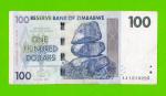 Зимбабве - 100 долларов - 2007 (AA)