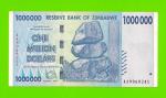 Зимбабве - 1000000 / 1 миллион долларов - 2008 (AA)