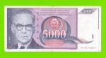 Югославия - 5000 динаров - 1991 (AA)