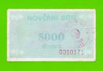 Босния и Герцеговина (Travnik) - 5000 динаров - 1992