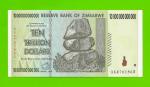 Зимбабве - 10000000000000 / 10 триллионов долларов - 2008 (AA) - UNC!!!