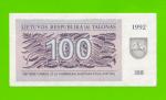 Литва - 100 талонов - 1992 - aUNC-!!!