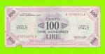 Италия - 100 лир - 1943 - Союзное военное правительство