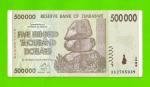 Зимбабве - 500000 долларов - 2008 (AA)