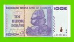 Зимбабве - 10000000000 / 10 миллиардов долларов - 2008 (AA)