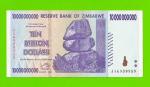 Зимбабве - 10000000000 / 10 миллиардов долларов - 2008 (AA)