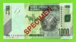 Конго - 1000 франков - 2013 - SPECIMEN - ОБРАЗЕЦ - UNC!!!