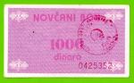Босния и Герцеговина (Travnik) - 1000 динаров - 1992