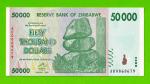 Зимбабве - 50000 долларов - 2008 - UNC-!!!