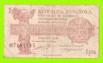 Испания - 1 песета - 1937 (серия B)