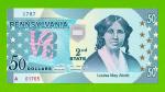 США - 50 долларов штата Пенсильвания - 2014 (сувенирные, пластик) - UNC!!!