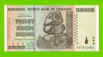 Зимбабве - 20000000000 / 20 миллиардов долларов - 2008 (AA) - UNC-!!!