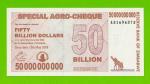 Зимбабве - 50000000000 / 50 миллиардов долларов - 2008 (AD) - UNC!!!