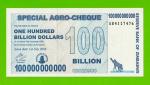 Зимбабве - 100000000000 / 100 миллиардов долларов - 2008 (AB) - UNC!!!