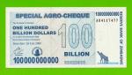 Зимбабве - 100000000000 / 100 миллиардов долларов - 2008 (AB) - UNC!!!