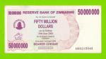 Зимбабве - 50000000 / 50 миллионов долларов - 2008 (AK)