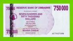 Зимбабве - 750000 долларов - 2007 (AE) - UNC!!!
