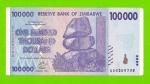Зимбабве - 100000 долларов - 2008 (AA)