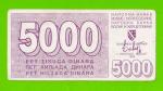 Босния и Герцеговина - 5000 динаров - 1992
