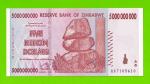 Зимбабве - 5000000000 / 5 миллиардов долларов - 2008 (AA) - UNC!!!