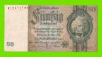Германия - 50 марок - 1933 - в/з портрет